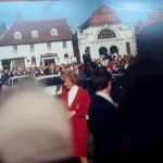 Diana, Princess of Wales, arriving for walkabout in Beverley England, September 1988.