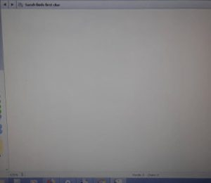 Blank computer screen ready to begin writing my novel