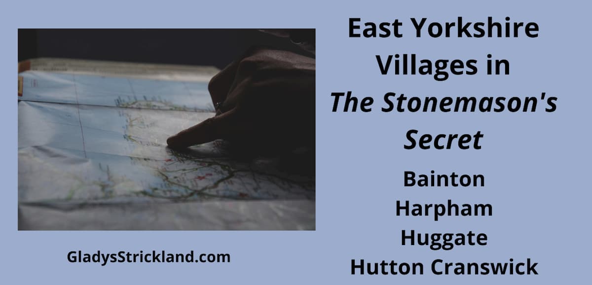 East Yorkshire villages in the Stonemason's Secret with picture of hand on a map.