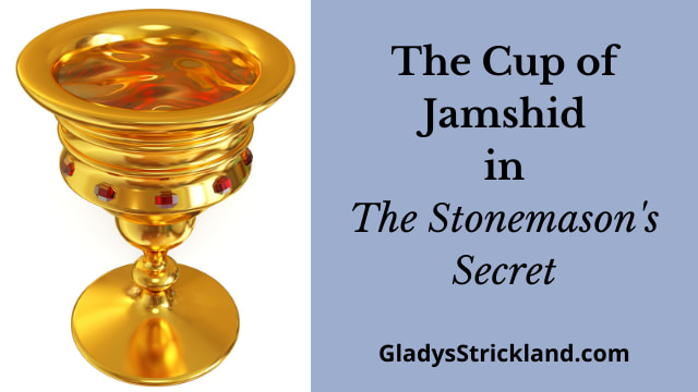 The Cup of Jamshid in The Stonemason's Secret with image of a golden chalice.